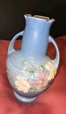 Roseville Pottery Cosmos Flower Frog #39 in Blue — listing 3