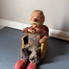 Vintage Battery-Operated Smoking Grandpa / Charlie Weaver Bartender-Style Novelty Toy — listing 5