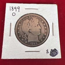 1899 Barber Half Dollar, 90% Silver, Good/Very Good Circulated Condition — listing 5