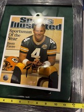 Brett Favre Green Bay Packers Framed Photo and Trading Card Display with Stats — listing 2