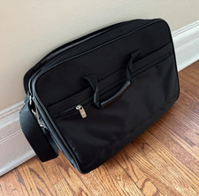 Black Ballistic Nylon Messenger Laptop Bag with 'X' Logo — listing 4