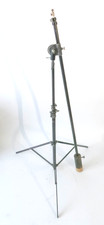 Vintage Gooseneck Microphone Stand with Round Cast Iron Base, listing 6