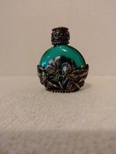 Pair of Art Nouveau Glass Perfume Bottles with Stoppers, 1920s — listing 3