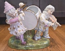 Antique Bisque Porcelain Figural Spill Vase with Cherub/Child Figure — listing 2