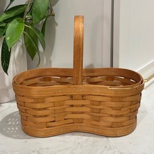 Bradford Basket Company Handwoven Rectangular Gathering Basket with Double Swing Handles — listing 2