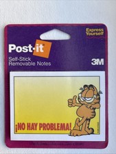 Vintage 1990 Garfield 3M Post-it Note Pad "Compute This, Sucker!" Sealed on Card — listing 5