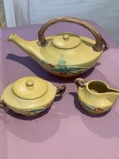 Roseville Pottery Bittersweet Compote, Gray, #863-4 — listing 6