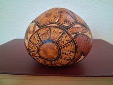 Peruvian Carved & Pyrographed Gourd (Mate Burilado) with Figural Human Face — listing 5
