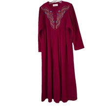 Vintage Vanity Fair Purple Fleece Zip-Front Robe with Pink Contrast Lining, Size 18