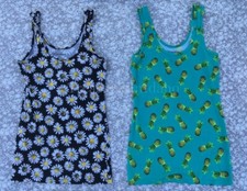 No Boundaries "Life Is Sweet" Pineapple Graphic Tie-Front Tank Top, Blue, Size Small — listing 2