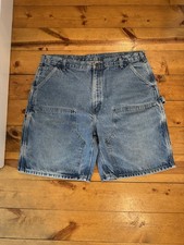 Carhartt B342 Washed Black Denim Carpenter Shorts — listing 5