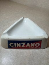 Vintage Cinzano Vermouth Triangular Advertising Ashtray, Porcelain — listing 2