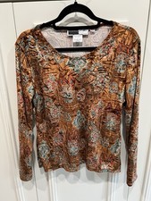 Rhonda Stark Textured Crinkle Sleeveless Shell Top with Sequins, Size XL — listing 6