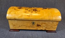 Italian Sorrento Inlaid Marquetry Musical Side Table with Floral Rosewood Top
