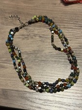 Multicolor Glass Cube Bead Bracelet with Rhinestone Rondelles and Lobster Clasp — listing 6