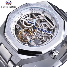 Skeleton Automatic Watch with Octagonal Case and Integrated Steel Bracelet (Audemars Piguet Royal Oak Homage/Replica) — listing 6