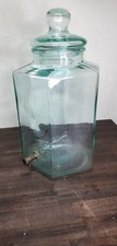 SVE Italian Iridescent Glass Beverage Dispenser with Brass Spigot and Lid — listing 2