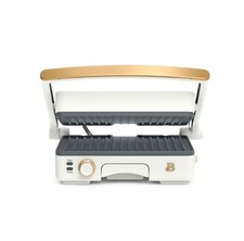 Beautiful by Drew Barrymore Electric Panini Press & Grill, Black Sesame with Gold Trim — listing 6