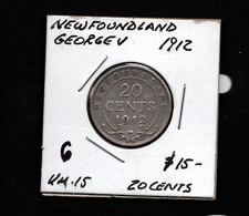 1912 Newfoundland 5 Cents Silver Coin, King George V — listing 5