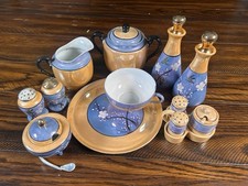 Hand Painted Japanese Lusterware Tea Set Cherry Blossom Motif — listing 2