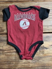 Arizona Diamondbacks MLB Baby Bodysuit Creeper, Red with 'A' Logo — listing 3
