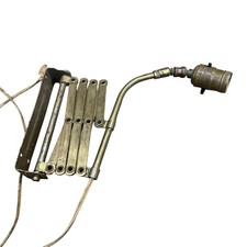 Mid-Century Modern Swing-Arm Floor Lamp with Walnut Stem, Brass Tulip Base and Milk Glass Diffuser — listing 6