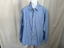 Tommy Bahama Men's White Linen Embroidered Camp Shirt — listing 2