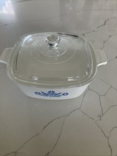CorningWare White Square Casserole Dish with Pyrex Glass Lid — listing 2
