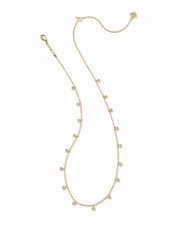 Gold-Tone Necklace and Stud Earrings Jewelry Set with Rope Chain, Unmarked, listing 3