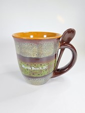 Myrtle Beach South Carolina Souvenir Ceramic Mug with Matching Spoon