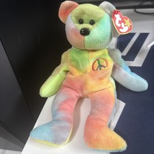 Ty Beanie Baby Tie-Dye Teddy Bear (likely 'Garcia' or 'Peace' style) — listing 2
