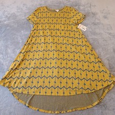 LuLaRoe Carly Dress - Brown/Black Aztec Geometric Print, Size M — listing 4
