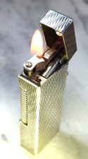 Vintage Dunhill Rollagas Gold-Plated Barley Pattern Lighter with Original Box — listing 3