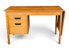 Mid-Century Danish Modern Style Teak Executive Desk with Pedestal Drawers and Matching Credenza — listing 3