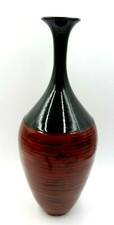 Bamboo Lacquerware Lidded Vase in Oxblood Red — listing 3