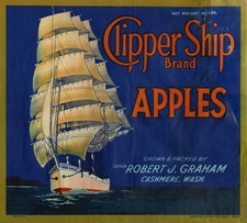 Vintage Mt. Cashmere Brand Apple Crate Label - L.E. Larson, Wenatchee, Washington — listing 6
