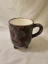 Handmade Studio Pottery Mug with Blue-Green Glaze Yes - there's a signature/stamp