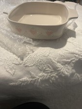 CorningWare Forever Yours (Pink Hearts) Casserole Dish Set with Amber Glass Lids — listing 2