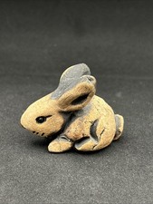 Miniature Yixing-Style Zisha Clay Seated Rabbit Figurine — listing 3