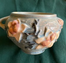 Roseville Pottery Blue Magnolia Jardinière with Handles — listing 5