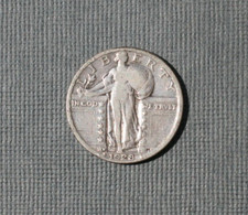 1928 Standing Liberty Quarter, Type 2, 90% Silver