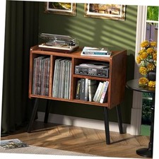 Mid-Century Modern Two-Door Record Storage Cabinet with Tapered Legs — listing 6