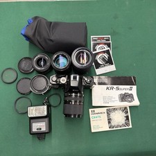 Ricoh KR-5 film KR-5 35mm SLR Film Camera with XR Rikenon 55mm f/2.2 Lens