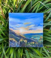 Original Landscape Painting of Trees by Water on Canvas Board — listing 5