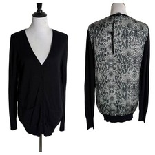 Harve Benard by Benard Holtzman Black Ribbed Mock Neck Sweater — listing 2