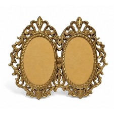 Pair of Antique Oval Gilt-Framed Portrait Prints (Gentleman and Cleric/Pope) — listing 6