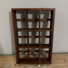 Rustic Pine Wood Cubby Storage Shelf / Wall Cabinet — listing 6