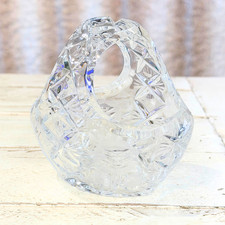 Cut Crystal Fixed-Handle Basket with Fan and Diamond Pattern — listing 5