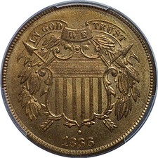 1866 United States Two Cent Piece (Shield, Copper) — listing 2