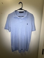 Polo Ralph Lauren Royal Blue Applique Spellout Logo T-Shirt, Size S — listing 4